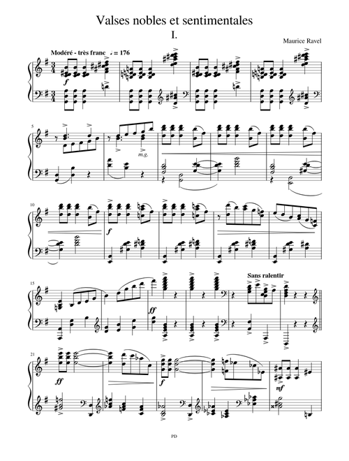 Ravel - Valses Nobles et Sentimentales, I - Modéré, très franc