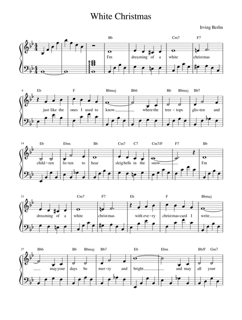 White Christmas - piano