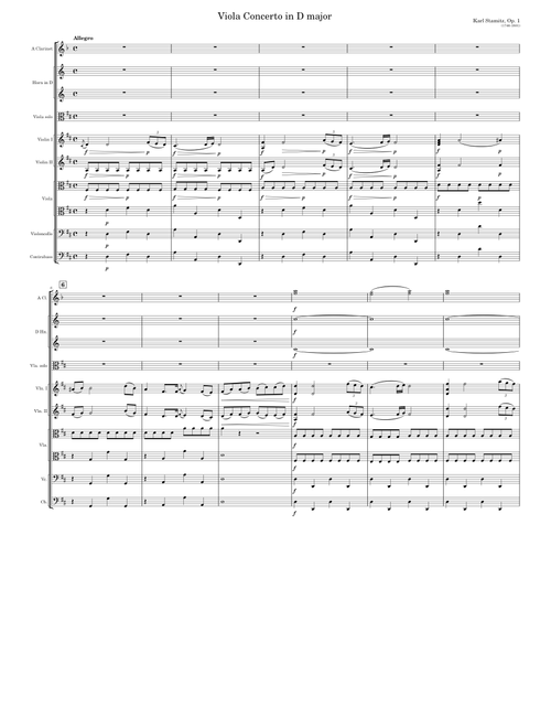 Viola Concerto in D major, Op.1 – Carl Philipp Stamitz (with cadenza)