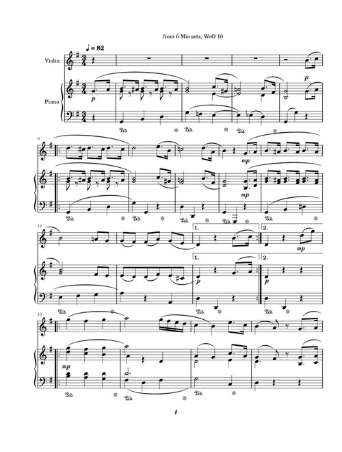 6 Minuets, WoO 10 - Ludwig van Beethoven