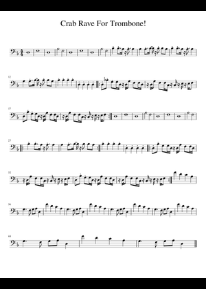Crab Rave Sheet Music for Trombone, Tuba, Tambourine, Flute & more ...
