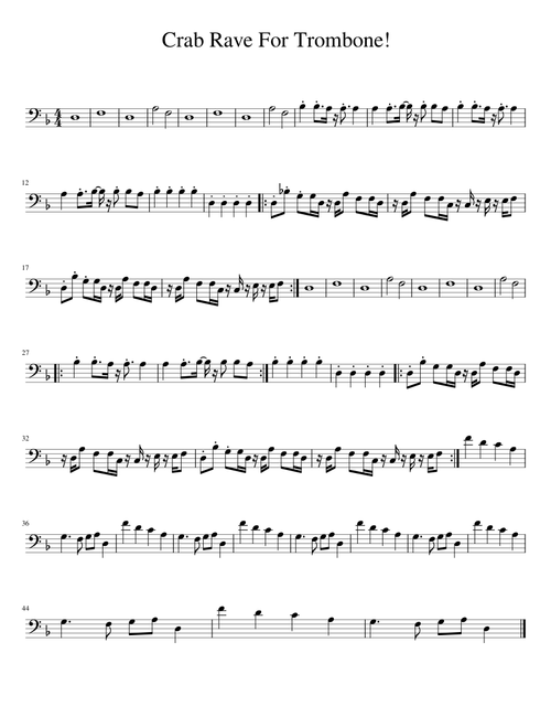 Crab Rave For Trombone
