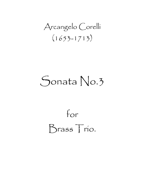 Sonata No.3 (Arr. Spence Bundy) (Brass Ensemble)