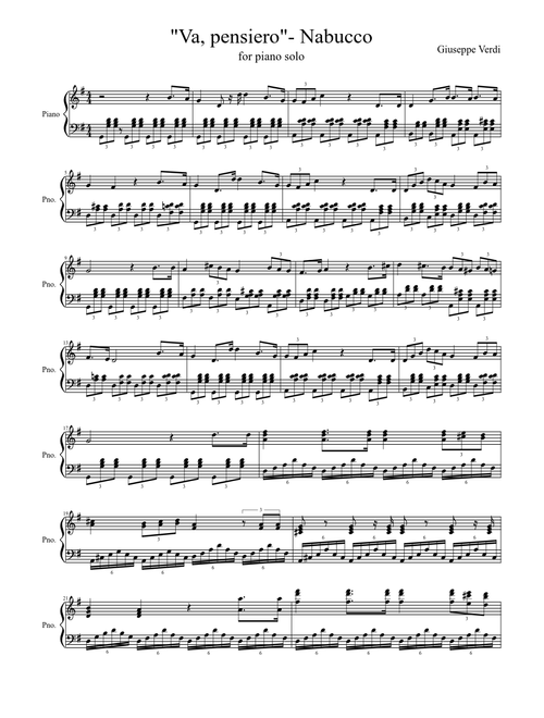 Va, Pensiero - Nabucco