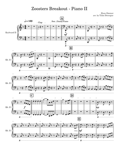 Zoosters Breakout - Piano II