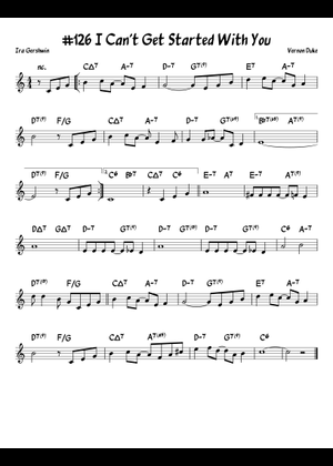 Play Official version of I Can't Get Started Sheet Music by Vernon