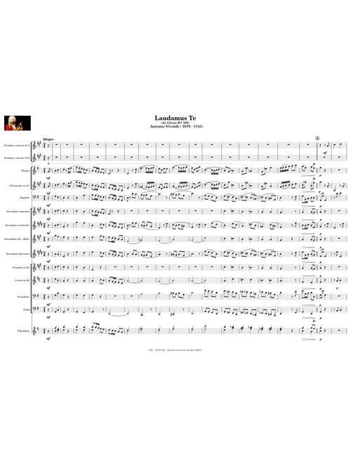 Vivaldi A - Laudamus Te da Gloria RV 589 - per 2 trombe e Banda Musicale