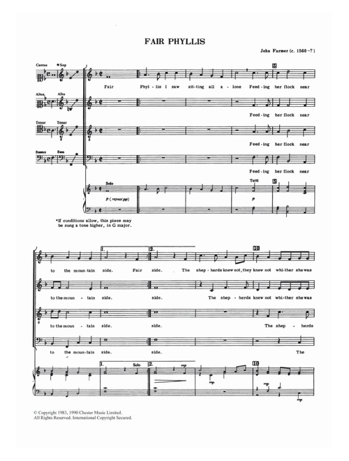 Fair Phyllis - John Farmer (Choral)