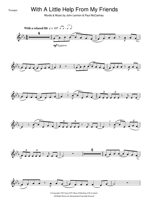 With A Little Help From My Friends - The Beatles (Trumpet Solo)
