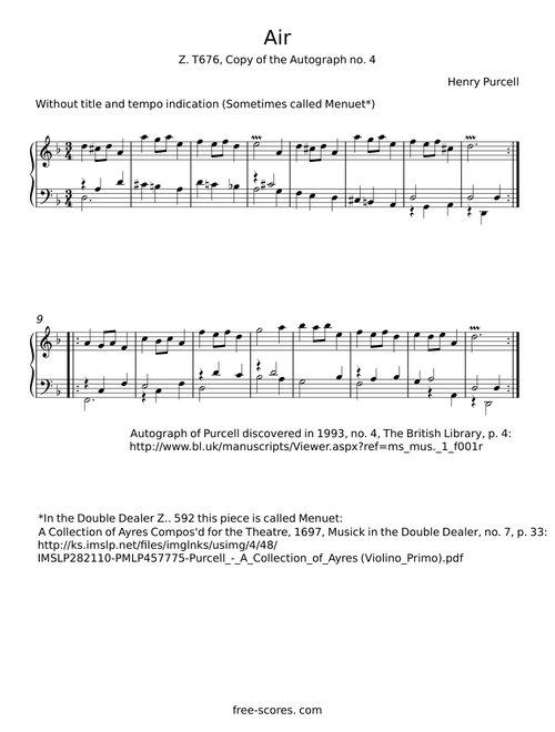 Air - Henry Purcell