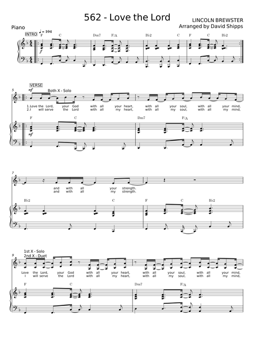 Love the lord - Lincoln Brewster