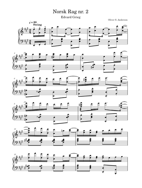 Norwegian dance no 2 – Edvard Grieg