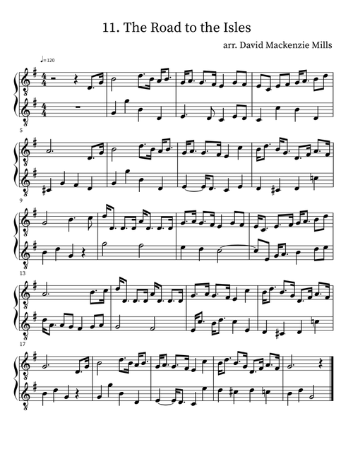 The Road to the Isles (Arr. David Mackenzie Mills) - Scottish trad (Recorder Duet)