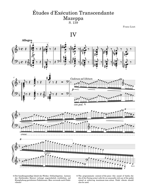 Transcendental Étude No. 4 "Mazeppa"