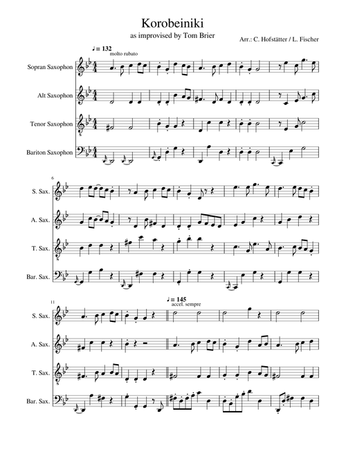 Korobeiniki (as improvised by Tom Brier)