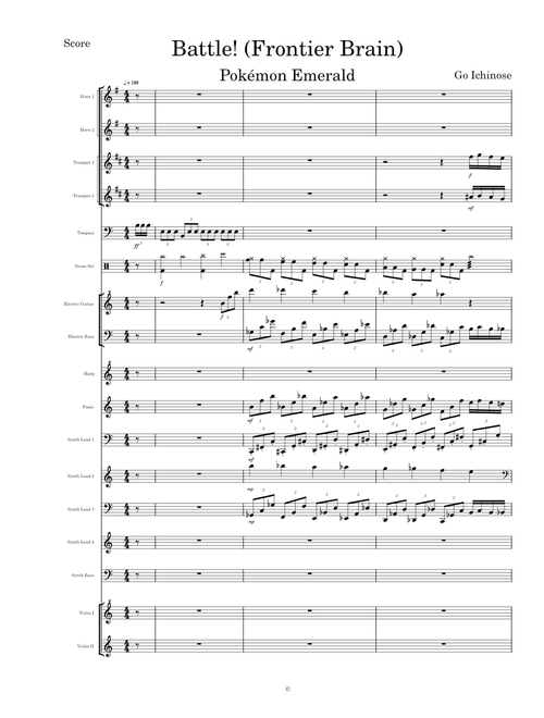 Battle! (Frontier Brain) (Pokémon Emerald) - Transcribed Score