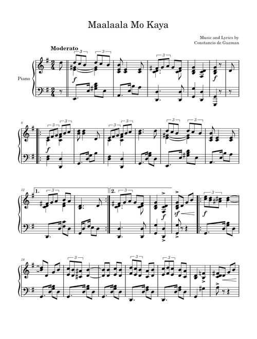 Maalaala Mo Kaya – Constancio de Guzman (Piano)