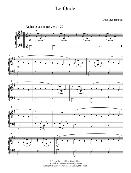 Le Onde - Ludovico Einaudi (Educational Piano)