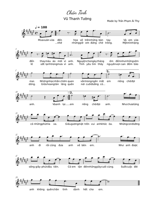 Chân Tình – Trần Lê Quỳnh