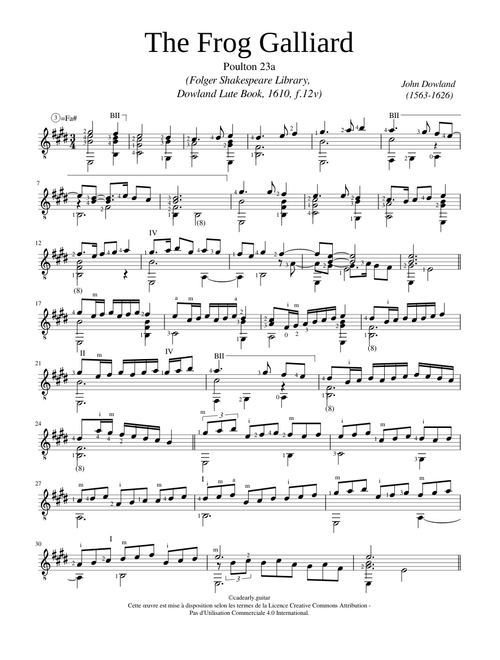 Dowland - The Frog Galliard / P.23a