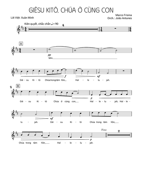 Giêsu Kitô Chúa Ở Cùng Con - Tenor