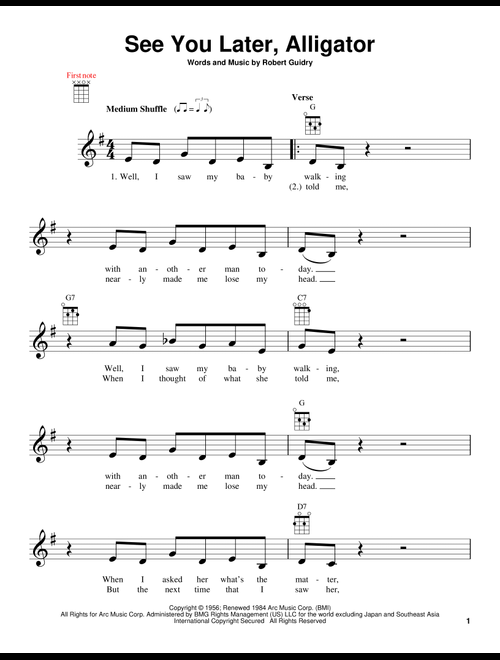 See You Later, Alligator - Bill Haley & His Comets (Ukulele)