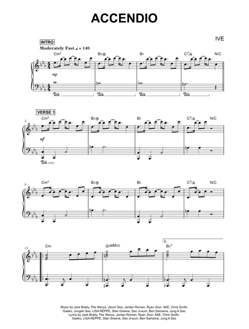 Accendio - IVE (Piano)