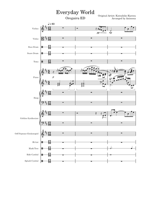 Everyday World - Animenz.arr (Orchestral)