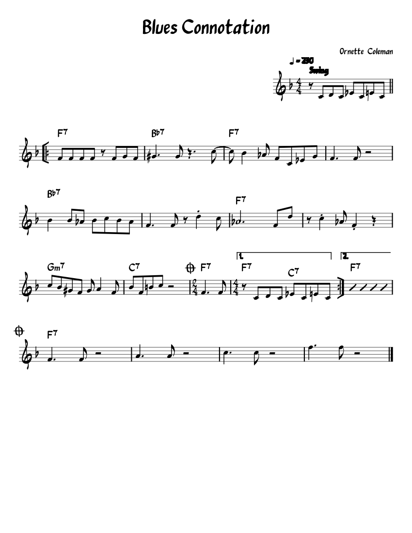 BLUES CONNITATION Sheet Music with Chords for Piano (Solo) easy ...