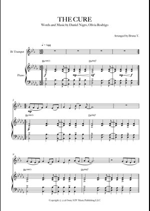 the cure – Olivia Rodrigo Sheet Music with Chords for Piano (Solo