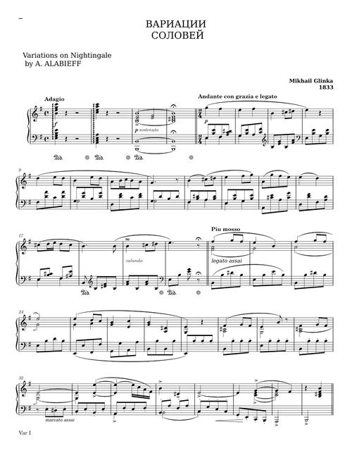 Variations on The Nightingale