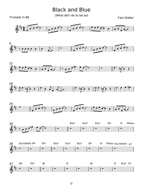 Black and blue - Fats Waller