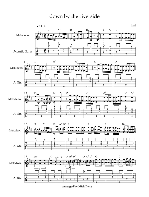 Down By The Riverside (Arr. Mick Davis) (Instrumental Duet)