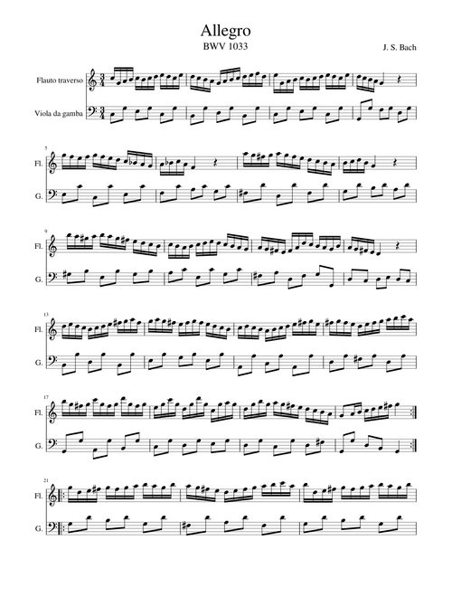 BWV 1033 - Allegro