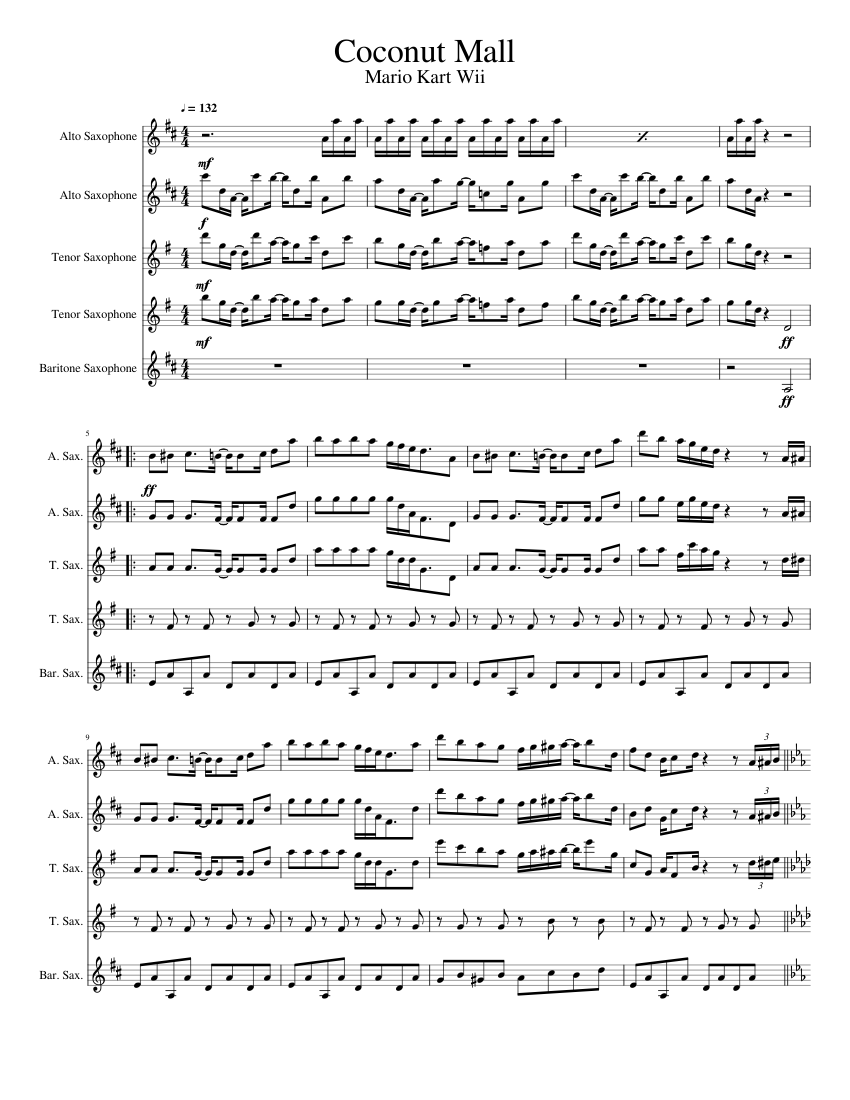 Coconut Mall piano tutorial