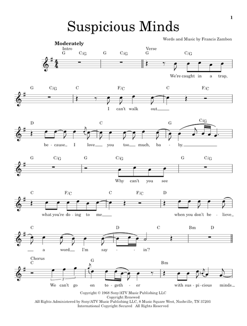 Suspicious Minds - Elvis Presley (Pro Vocal)