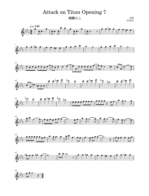 Rumbling, op. 7 (Attack on Titan) – SiM Attack on Titan Opening 7, Flute Solo