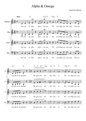 Alpha Breeding Omega Alpha and omega - Israel & New Breed Sheet Music with Chords for Bass ...