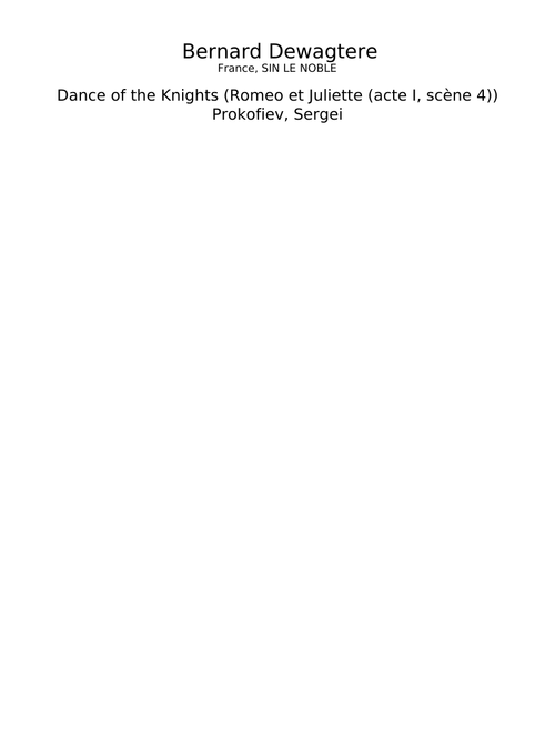 Romeo and Juliet, Op 64, No 13, Dance of the Knights - Sergei Prokofiev