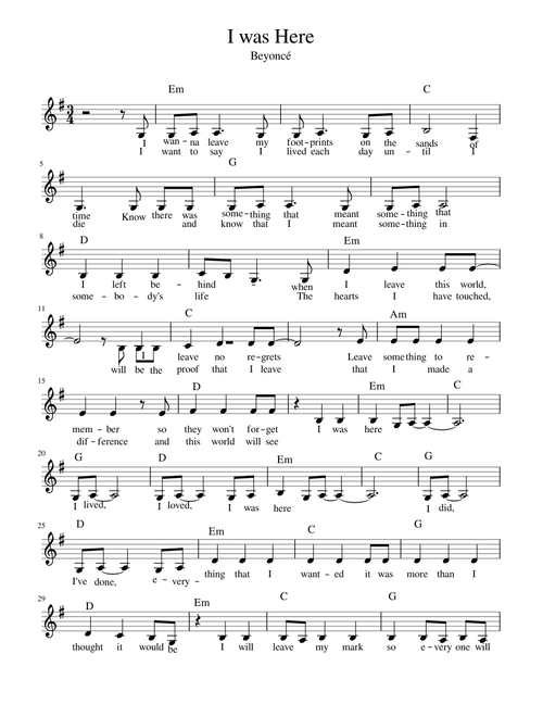 Beyonce-I was Here