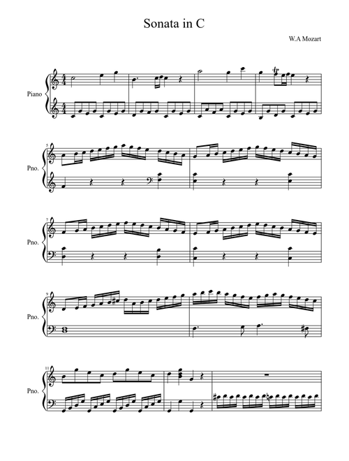 Sonata in C - Full First Movement