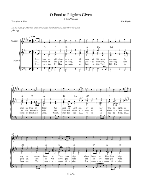 O Esca Viatorum (Michael Haydn) - psalm étude