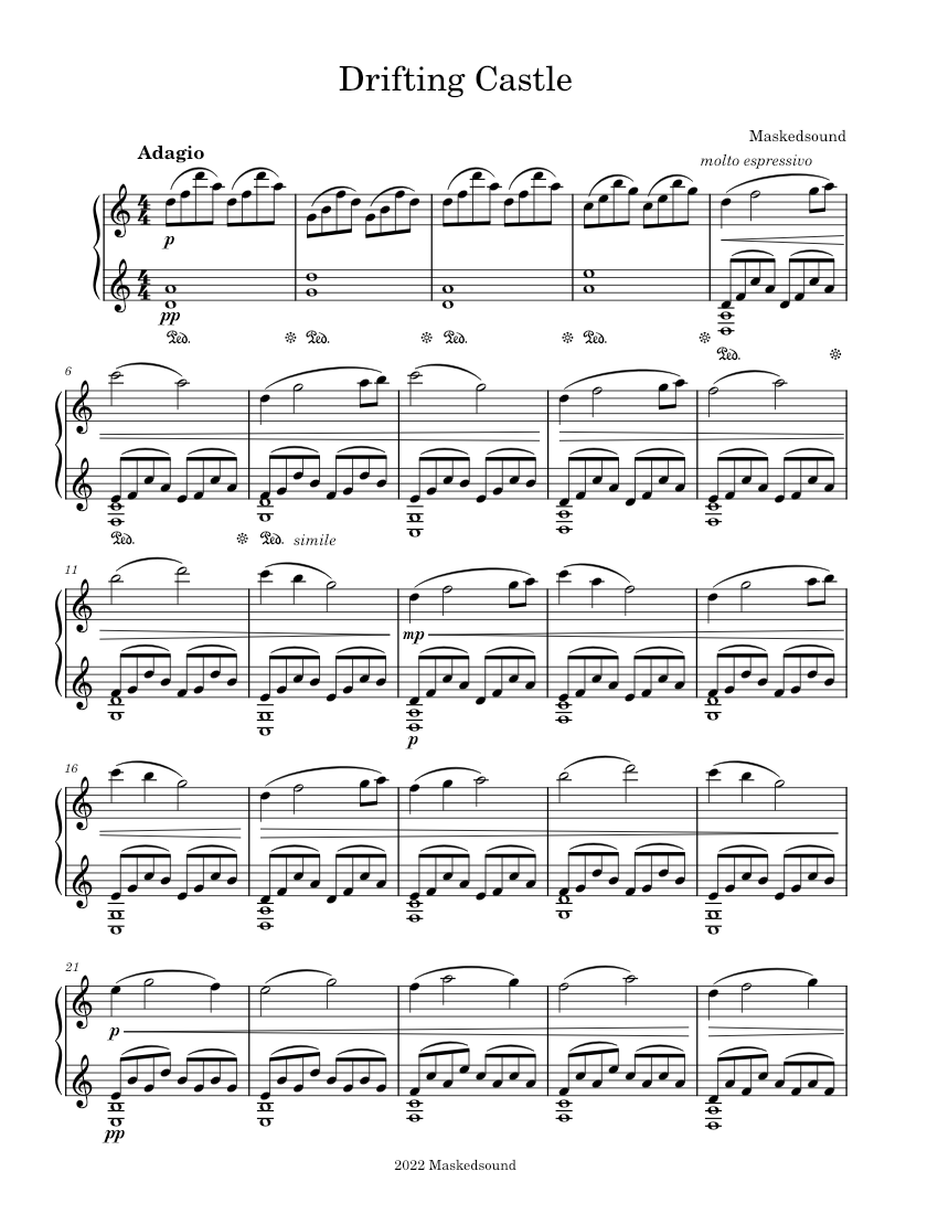 Drifting Castle Sheet music for Piano (Solo)