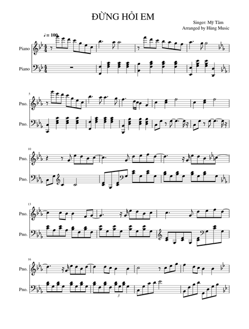 ĐỪNG HỎI EM - Mỹ Tâm