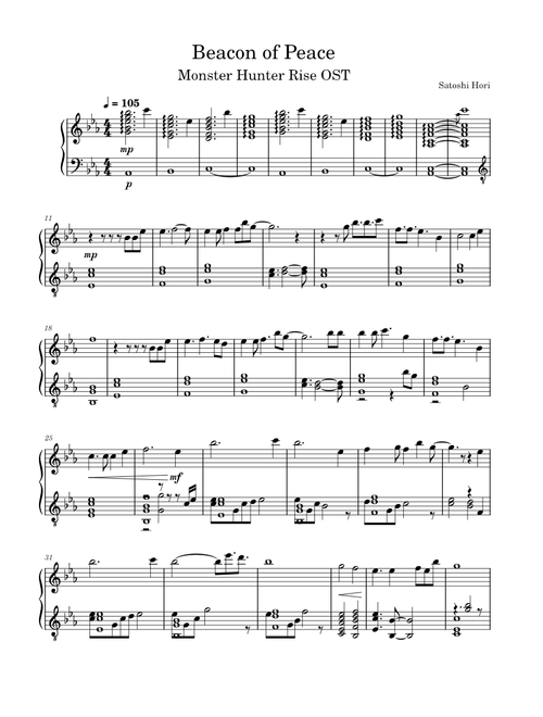 Beacon of Peace – Satoshi Hori (Monster Hunter Rise OST)