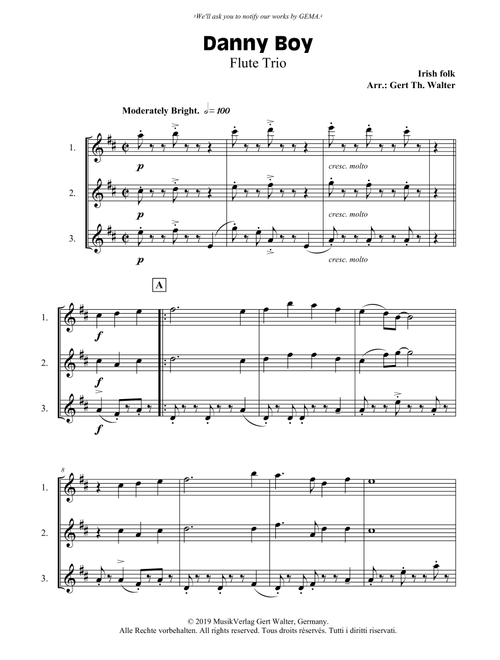 Danny Boy (Arr. Gert Th. Walter) - Traditional (Woodwind Ensemble)