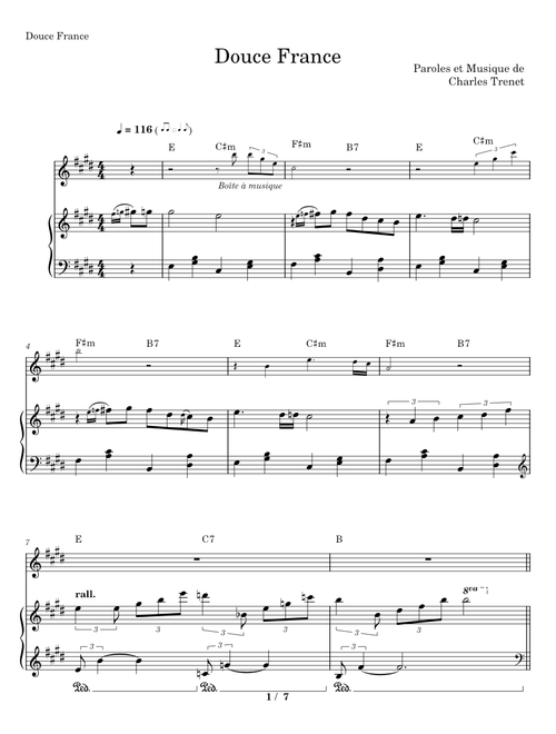 Douce france - Charles Trenet
