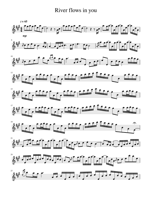 River flows in you flute