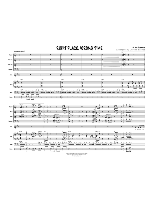 Right Place, Wrong Time (Arr. Joseph Hasper) - Dr. John (Large Ensemble)