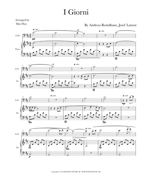 I Giorni (Arr. Mav Duo) - Various Artists (Instrumental Solo (with Piano Accompaniment))